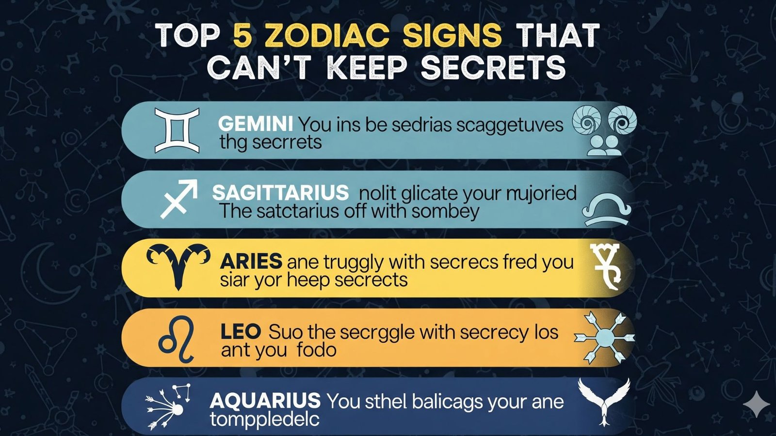 Top 5 Zodiac Signs That Can’t Keep Secrets